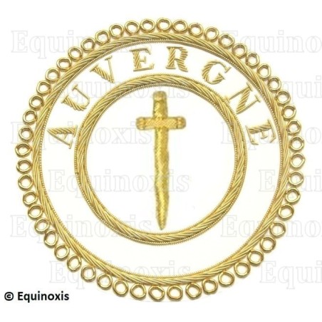 Badge / Macaron GLNF – Grande tenue provinciale – Grand Tuileur – Auvergne – Brodé main
